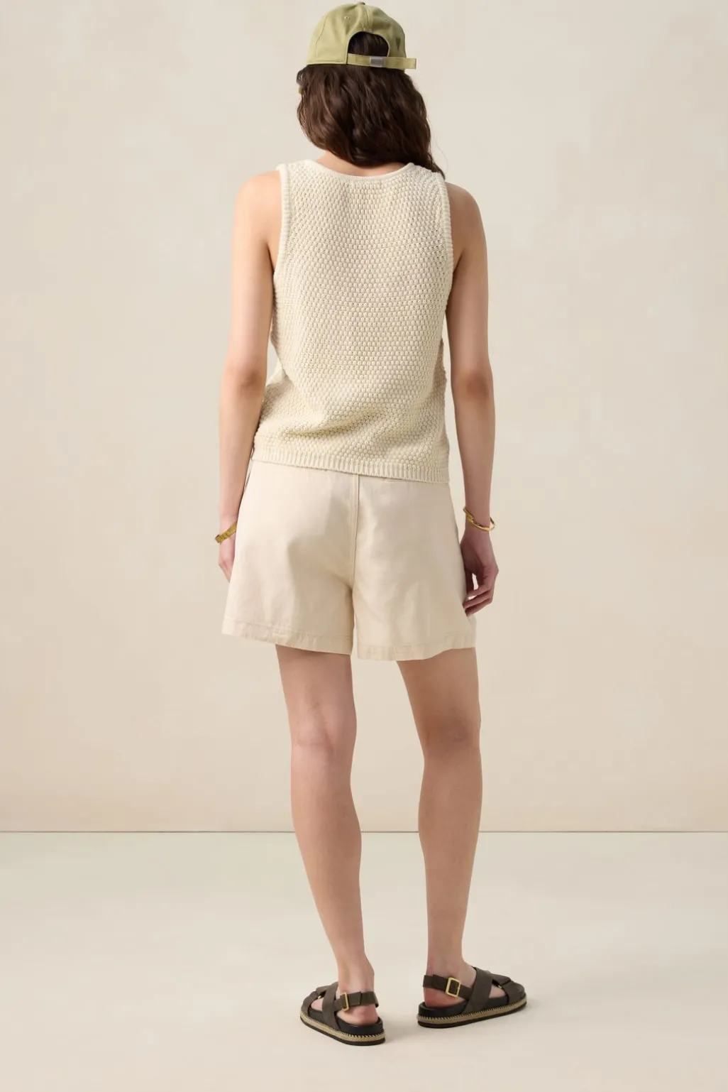 Wit gebreid singlet