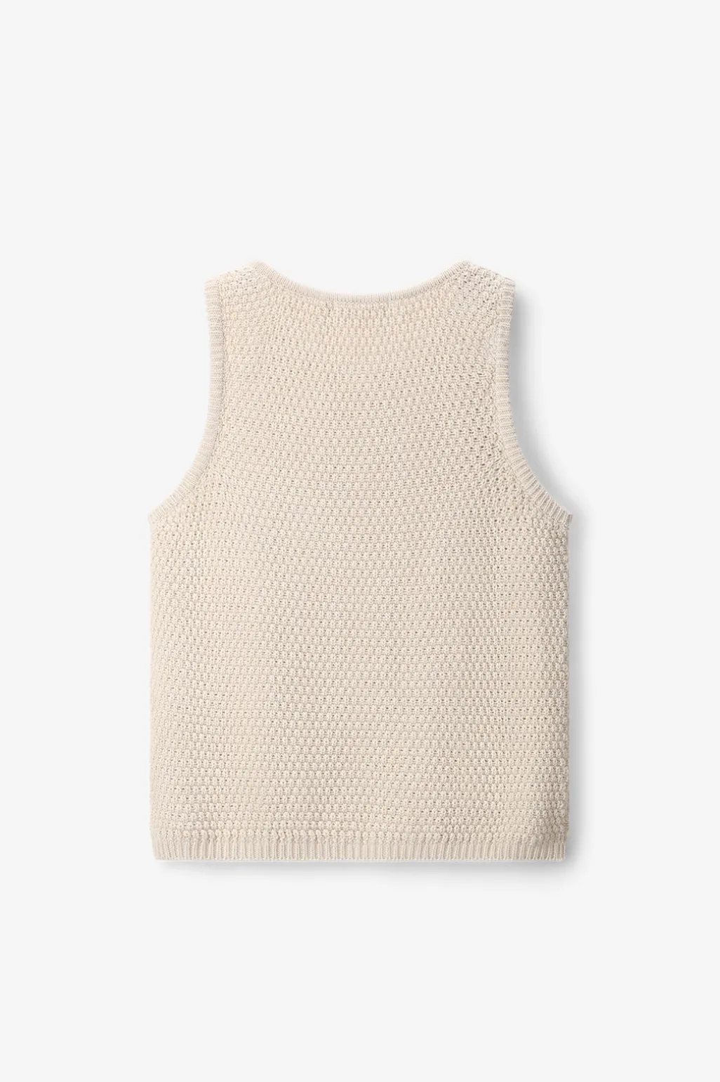 Wit gebreid singlet
