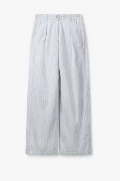 Wit gestreepte broek