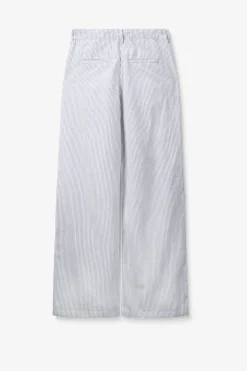 Wit gestreepte broek