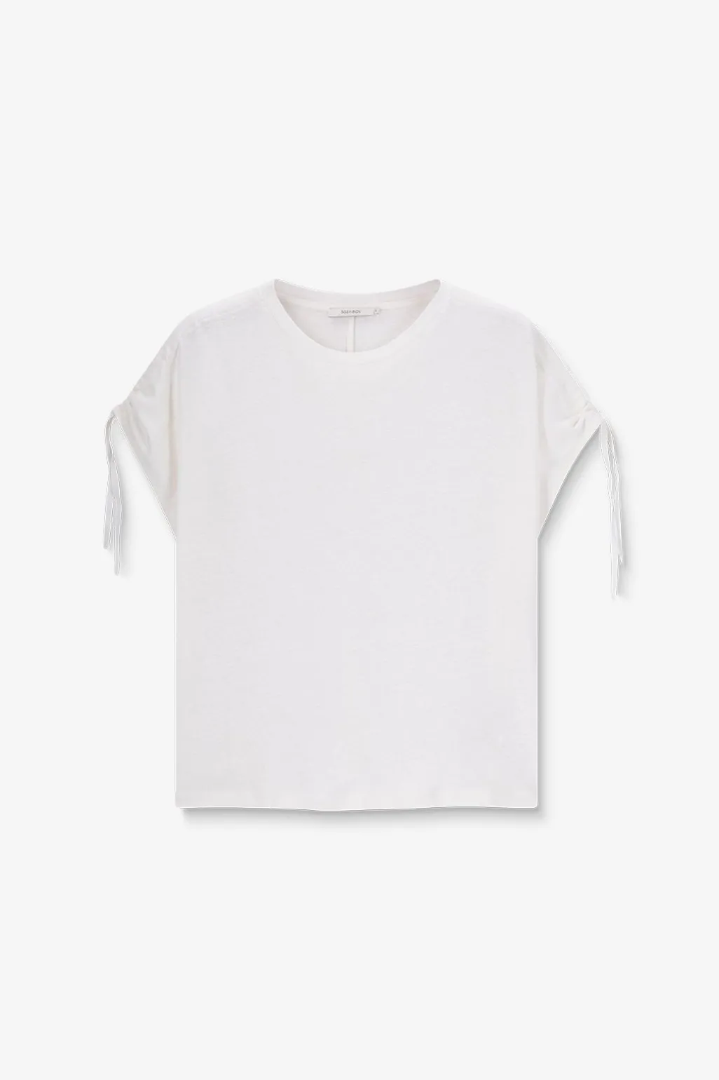Wit linnenmix T-shirt
