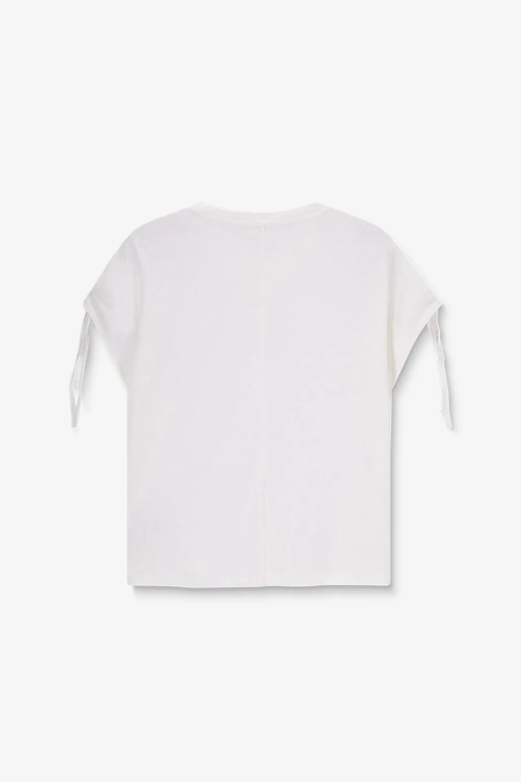 Wit linnenmix T-shirt