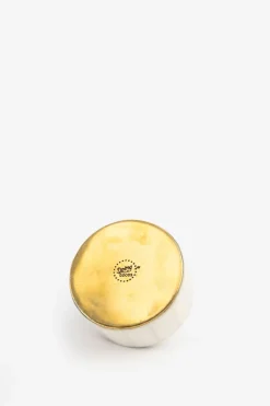 Wit met gouden messing doosje