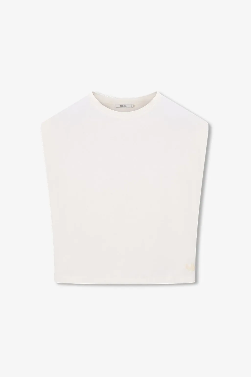 Wit mouwloos T-shirt