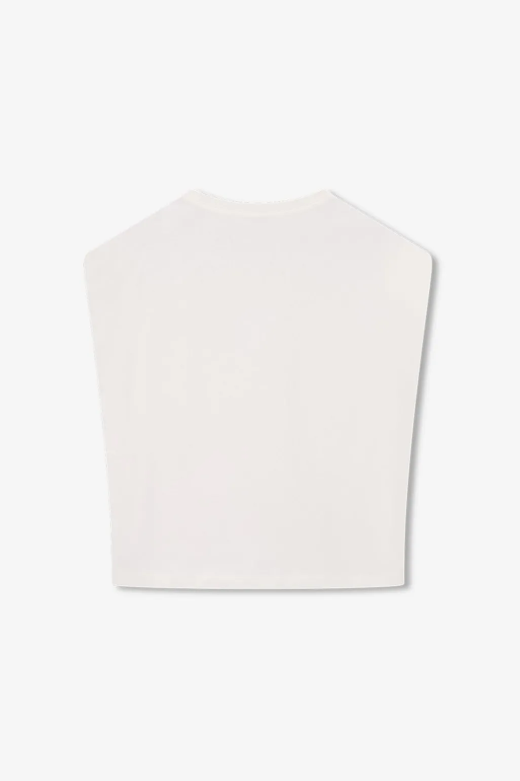 Wit mouwloos T-shirt