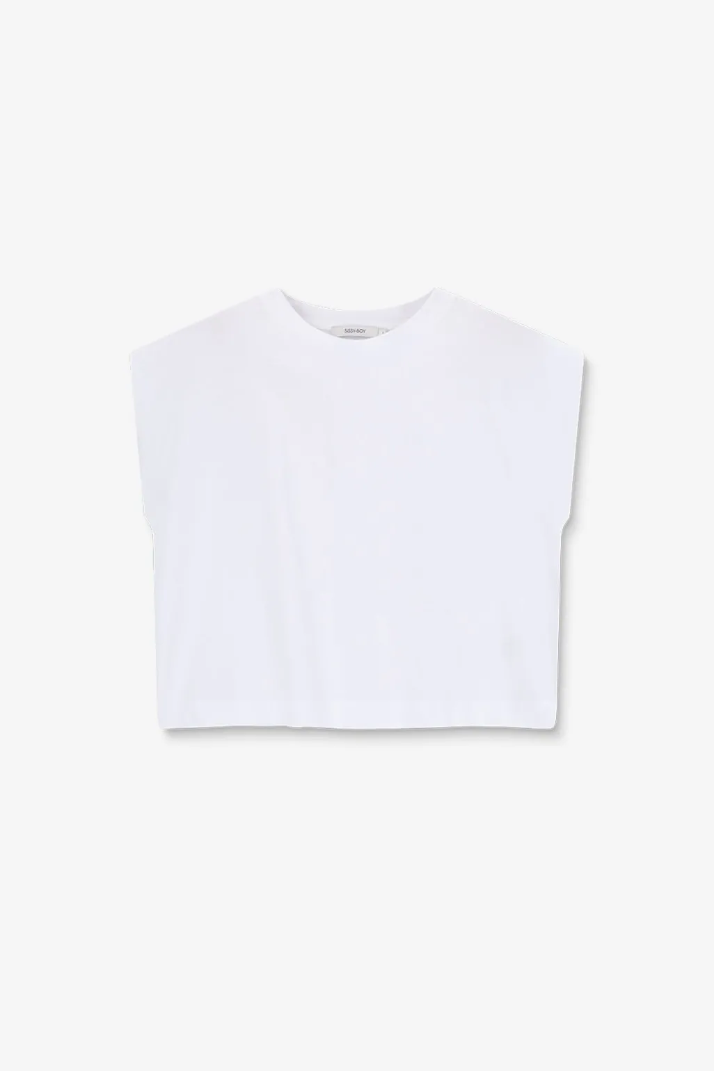 Wit mouwloos T-shirt