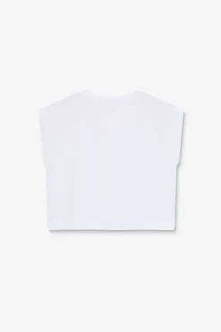 Wit mouwloos T-shirt