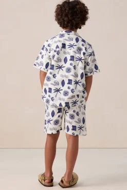 Wit overhemd met print