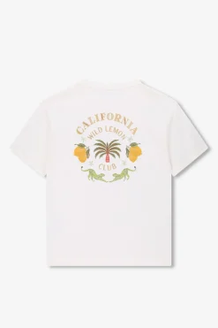 Wit oversized T-shirt met artwork