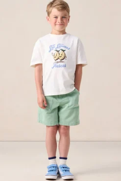 Wit oversized T-shirt met print
