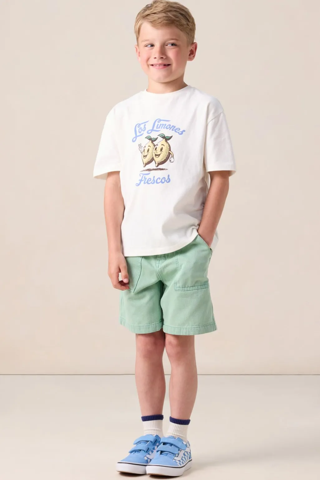 Wit oversized T-shirt met print