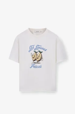 Wit oversized T-shirt met print