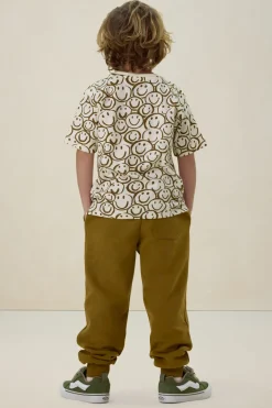 Wit oversized t-shirt met smiley print