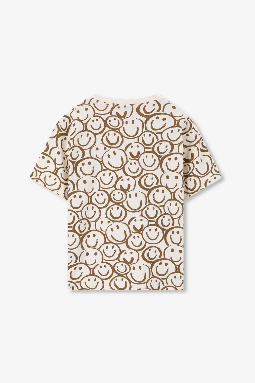 Wit oversized t-shirt met smiley print