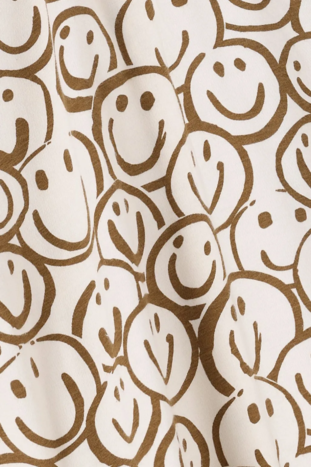 Wit oversized t-shirt met smiley print