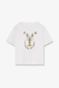 Wit oversized T-shirt met artwork