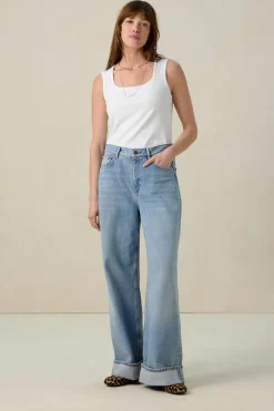 Wit rib singlet