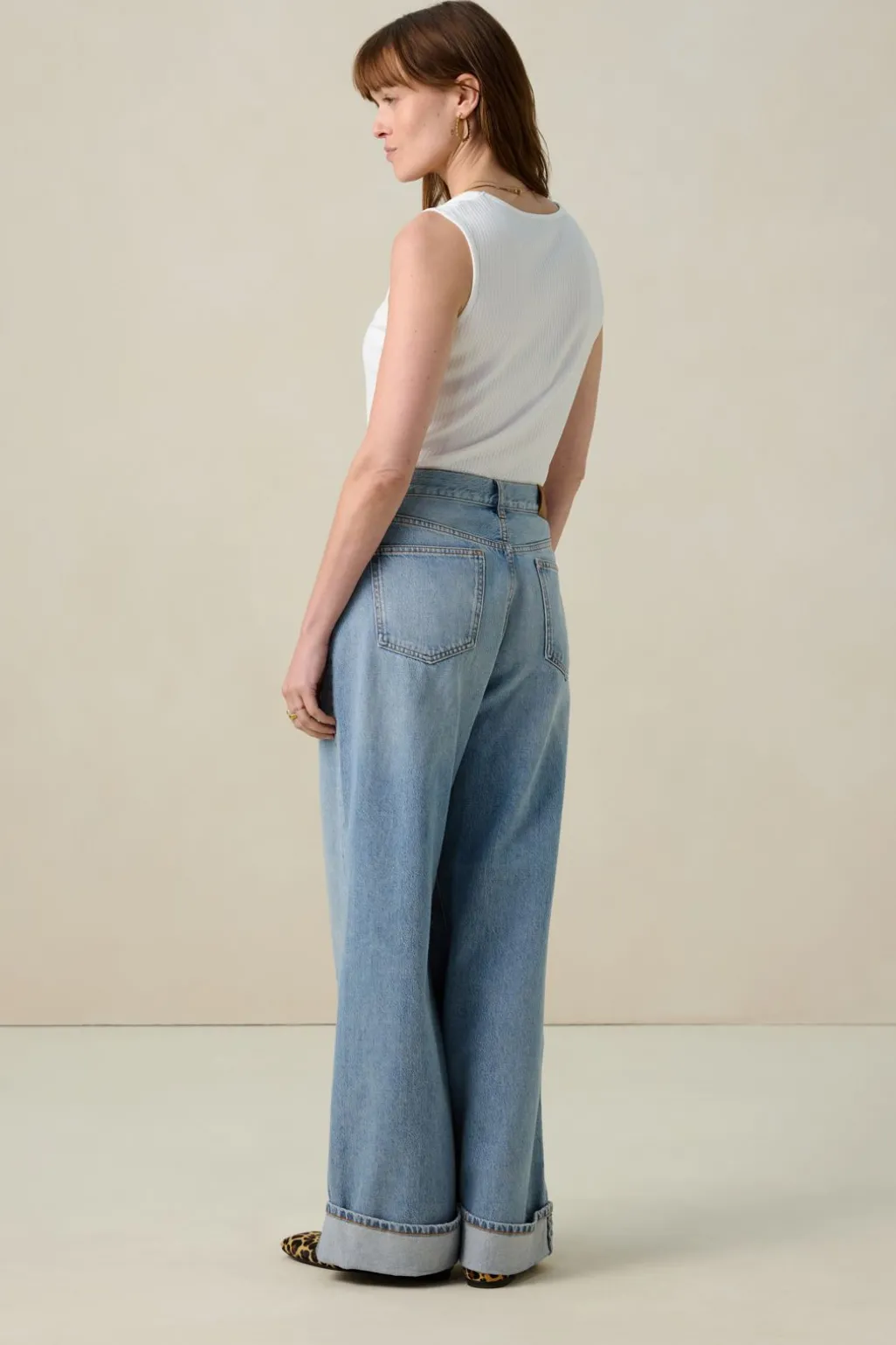 Wit rib singlet