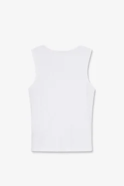 Wit rib singlet