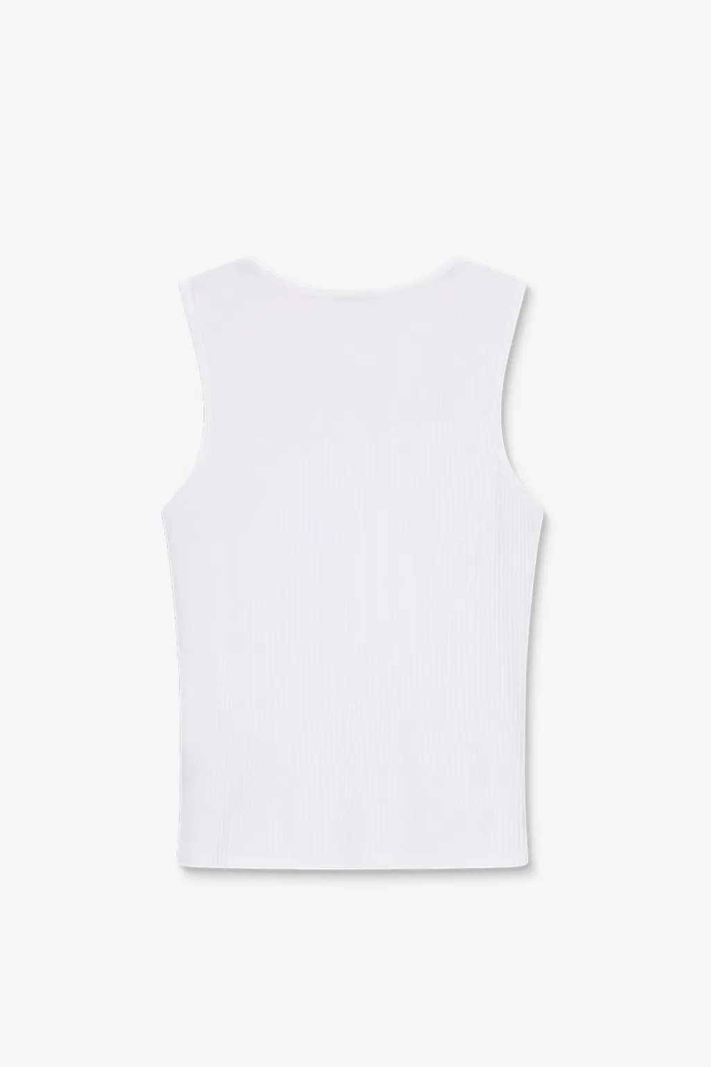 Wit rib singlet