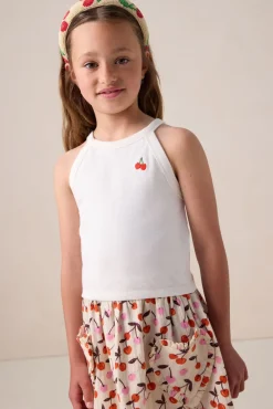 Wit singlet met artwork