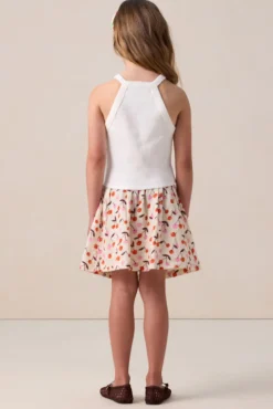 Wit singlet met artwork