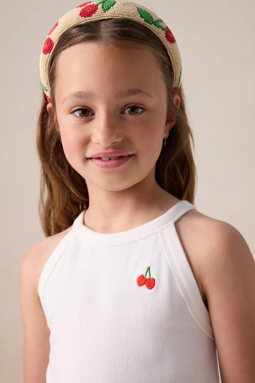 Wit singlet met artwork