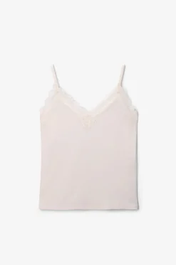 Wit singlet met kant