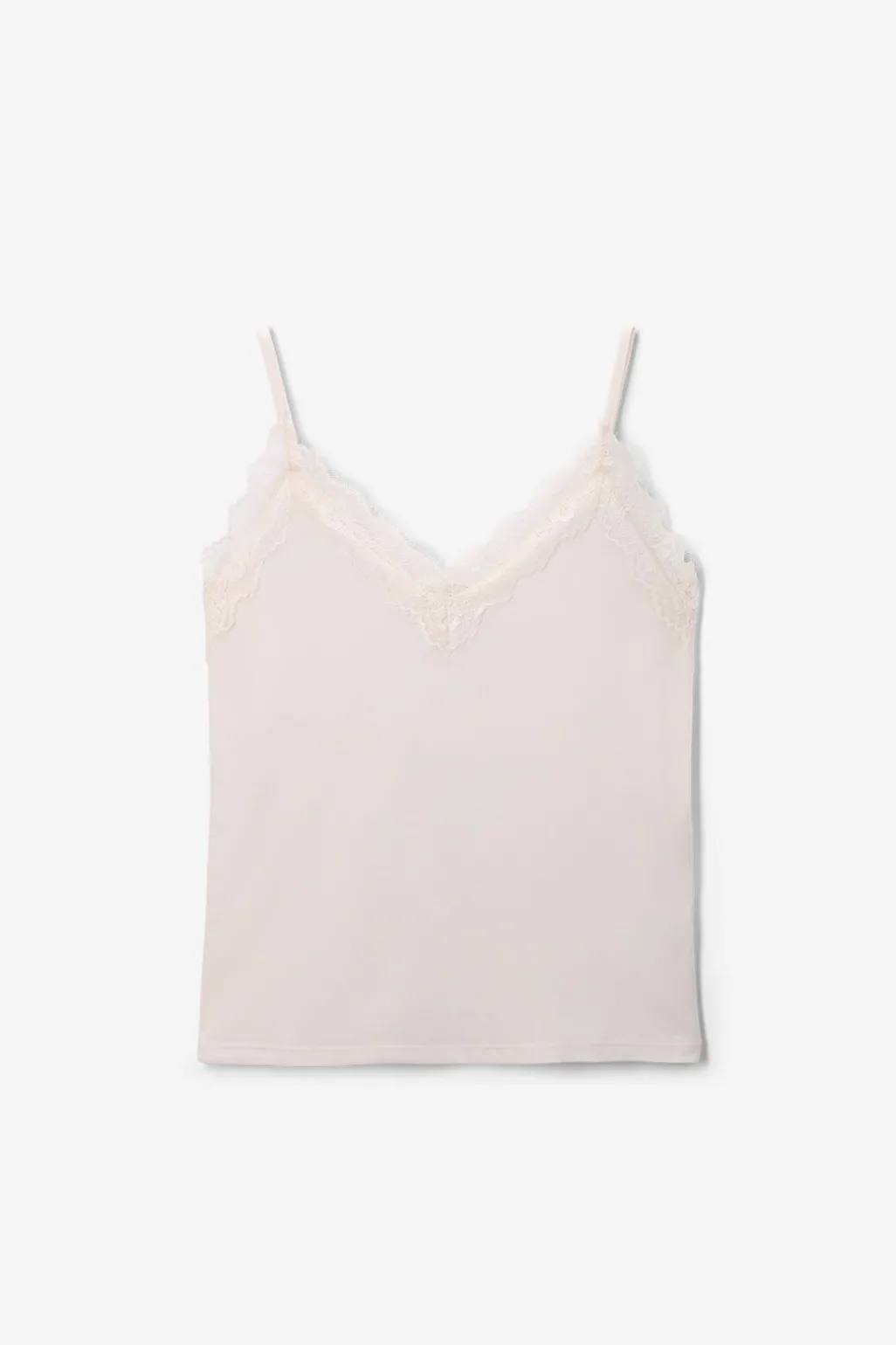 Wit singlet met kant
