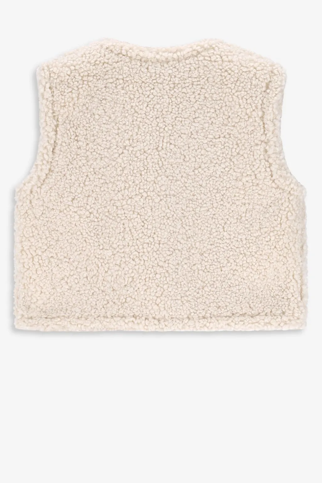 Wit teddy gilet met embroidery