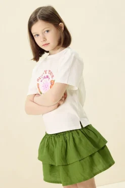 Wit T-shirt met artwork