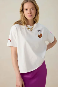 Wit T-shirt met embroidery