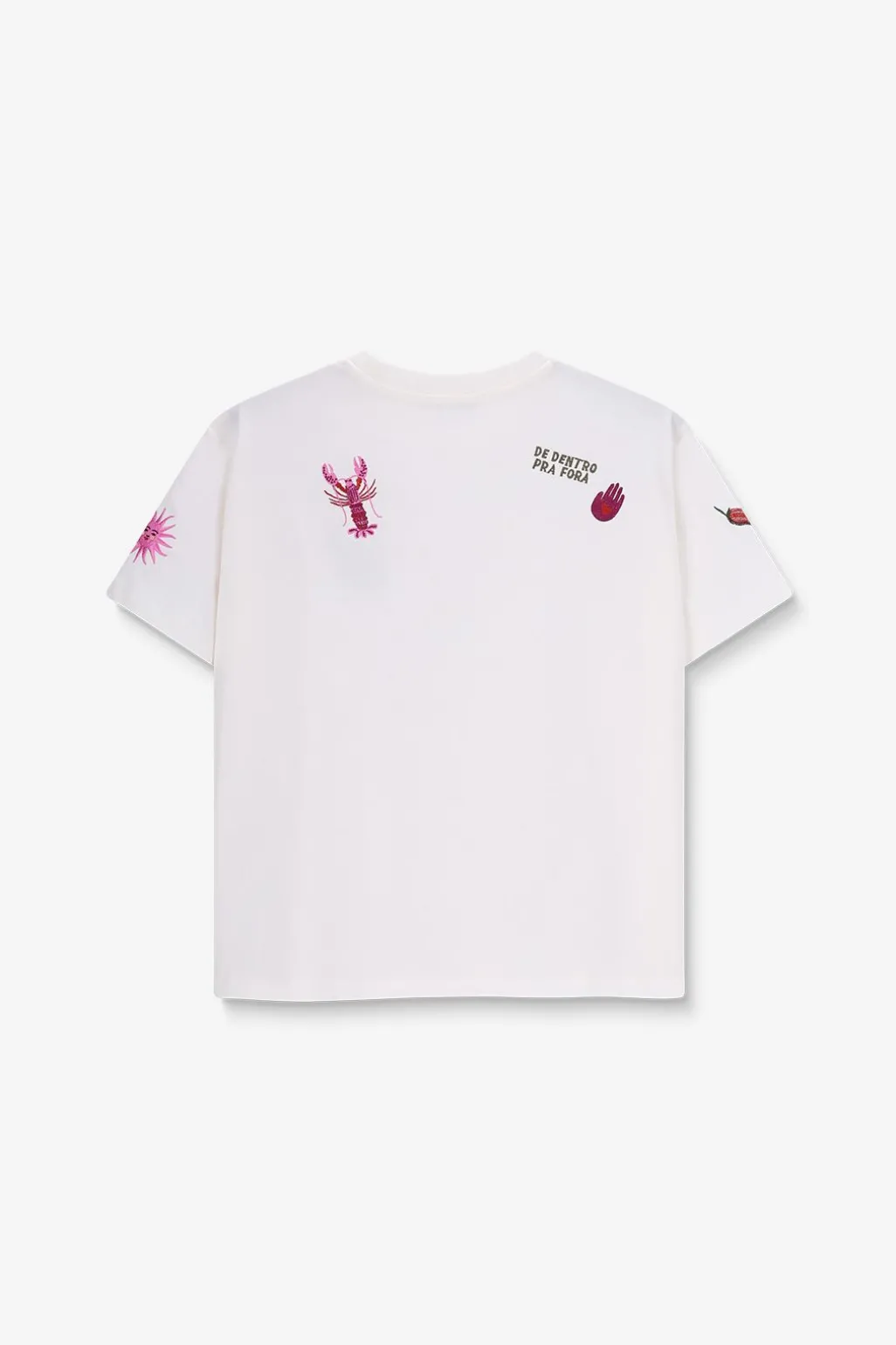 Wit T-shirt met embroidery