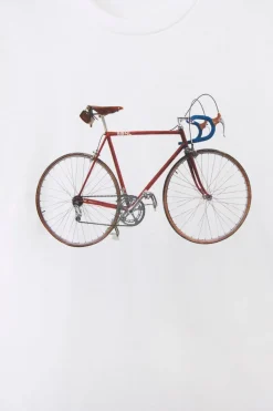 Wit T-shirt met fiets