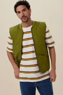 Wit t-shirt met multicolour strepen