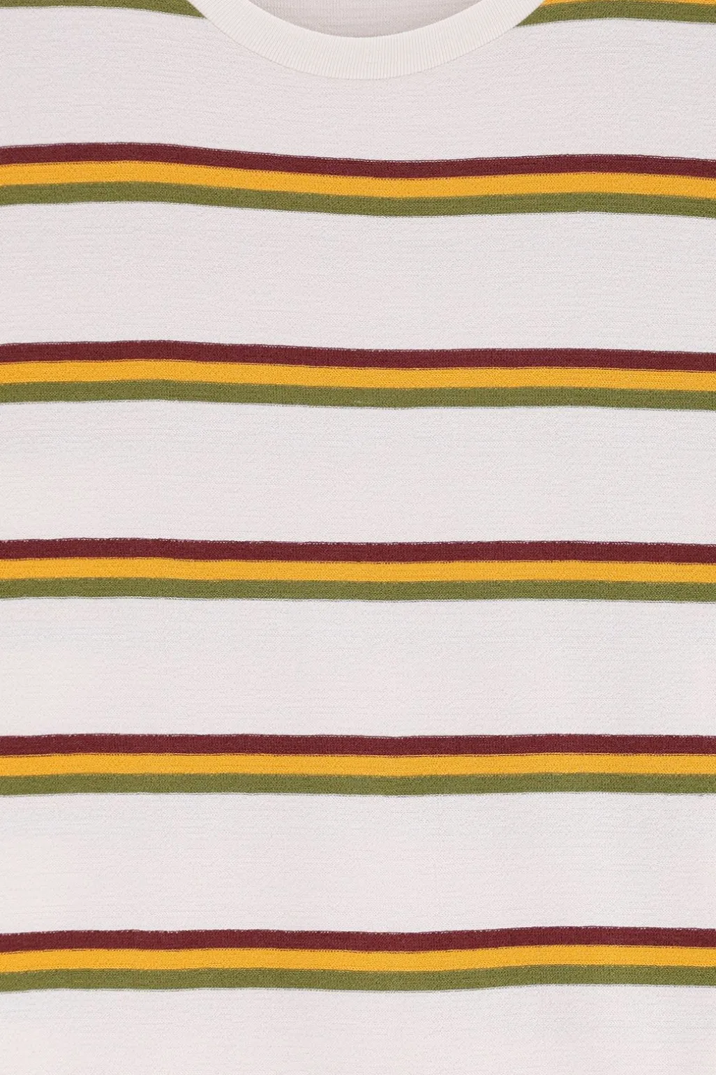 Wit t-shirt met multicolour strepen
