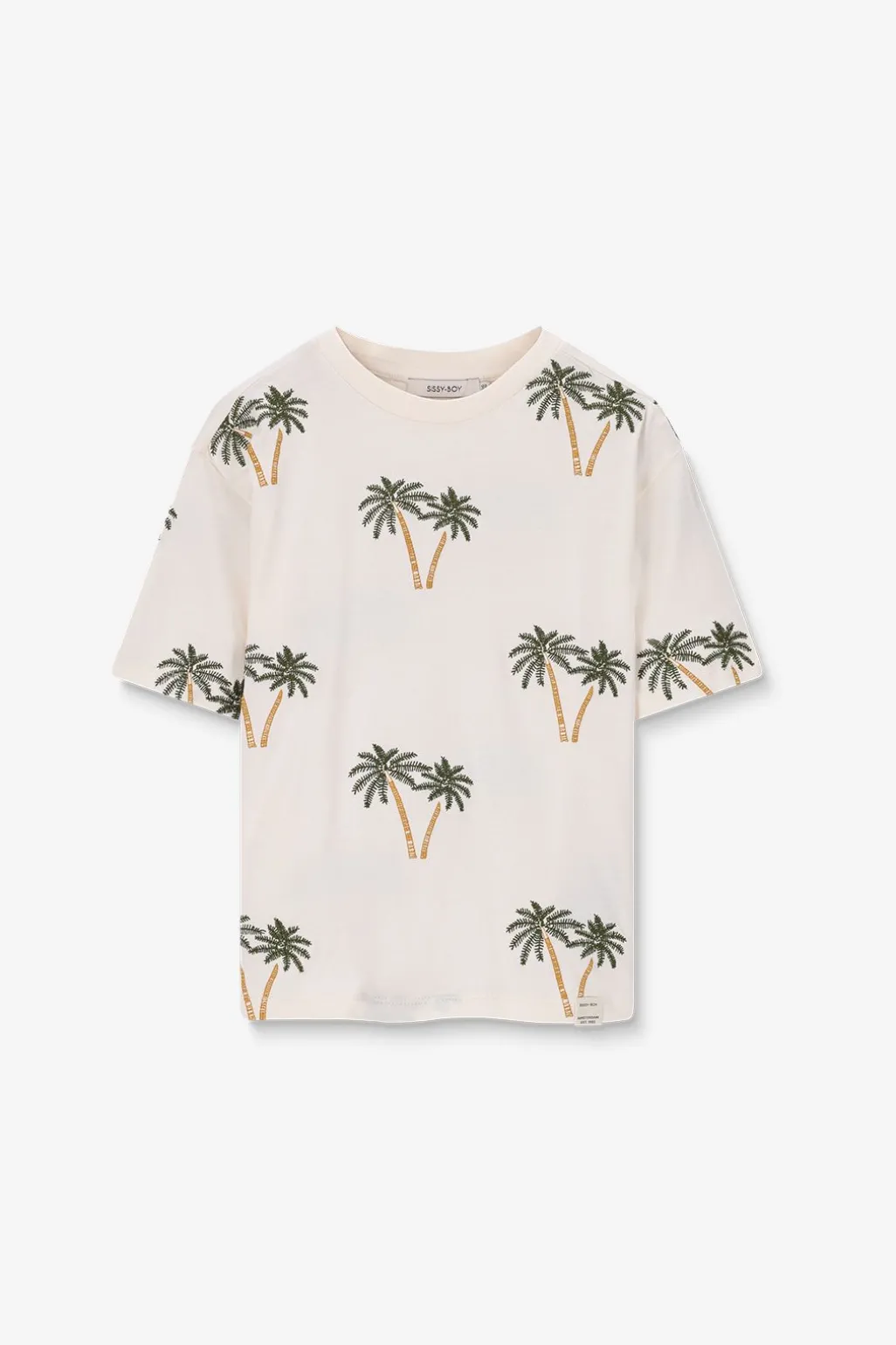 Wit T-shirt met palmboom embroidery