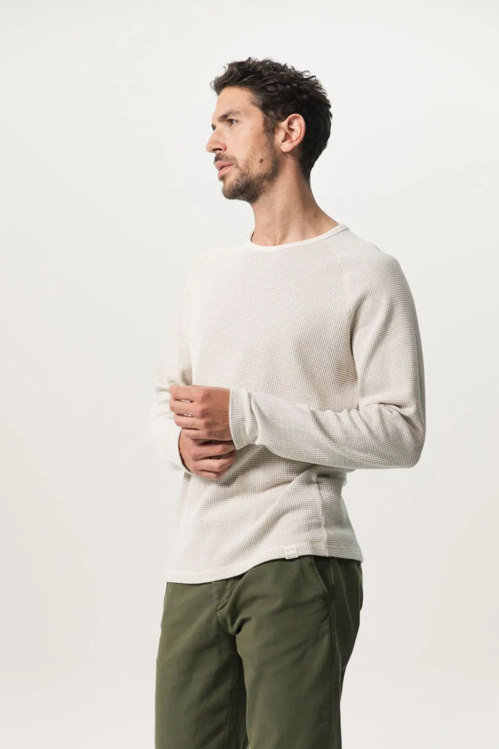 Wit T-shirt met structuur