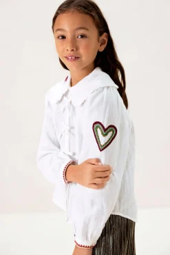 Witte blouse met embroidery