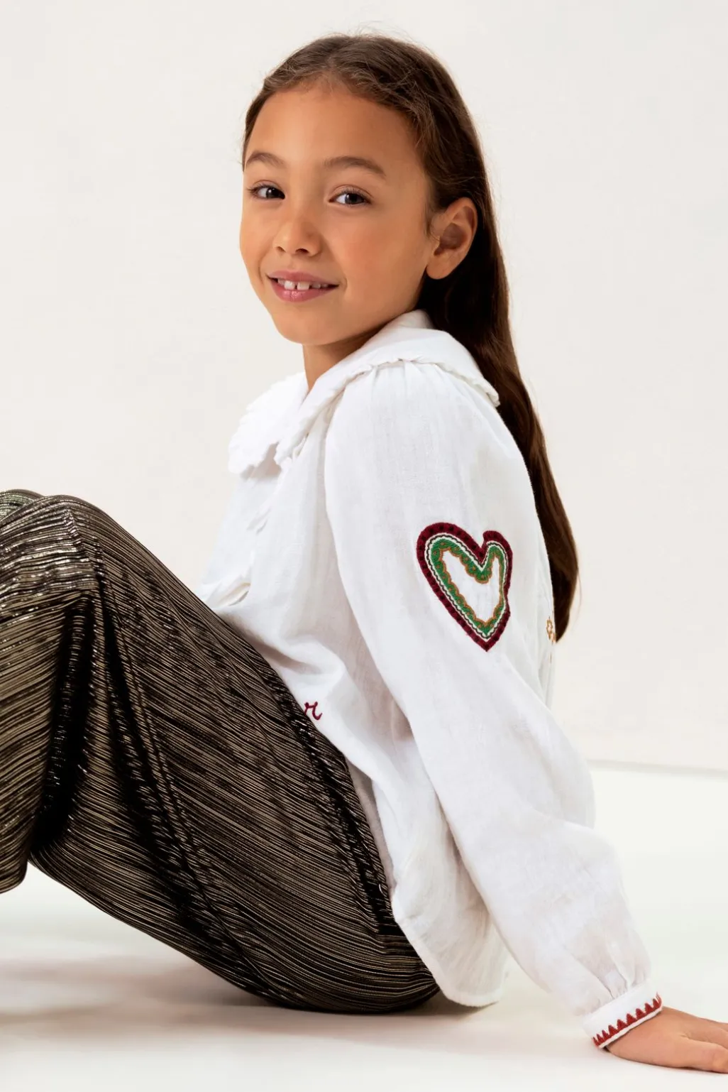 Witte blouse met embroidery