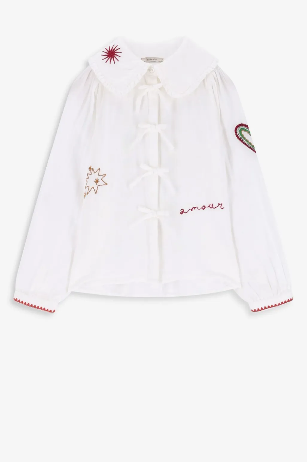 Witte blouse met embroidery