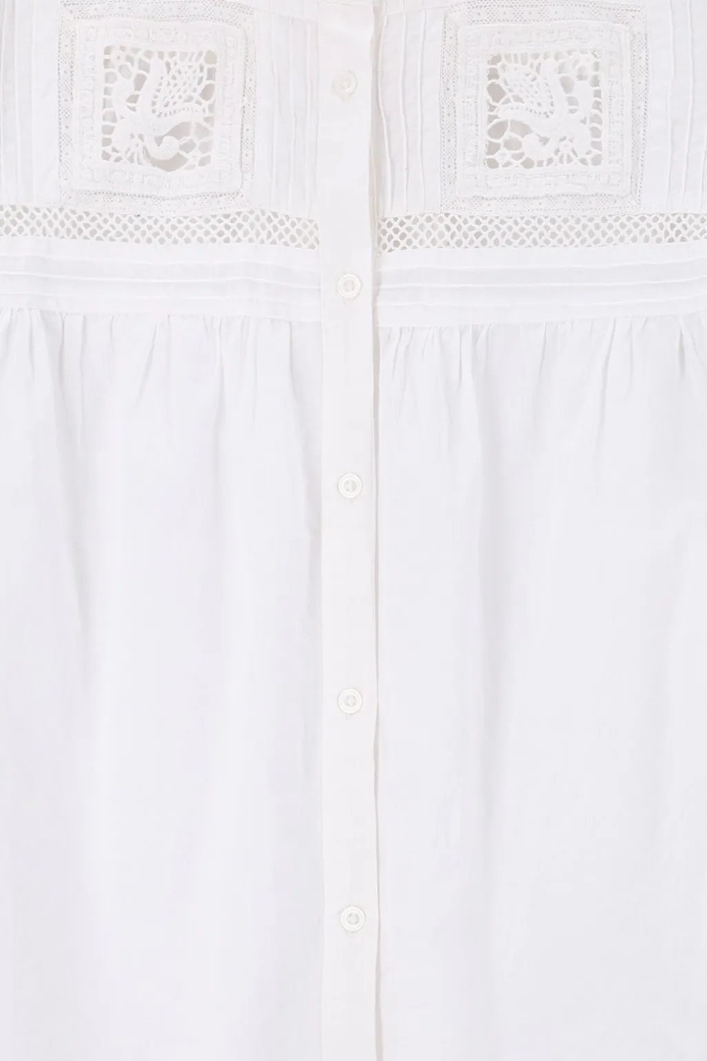 Witte blouse met kanten details