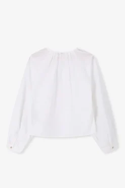 Witte blouse met knoopdetail