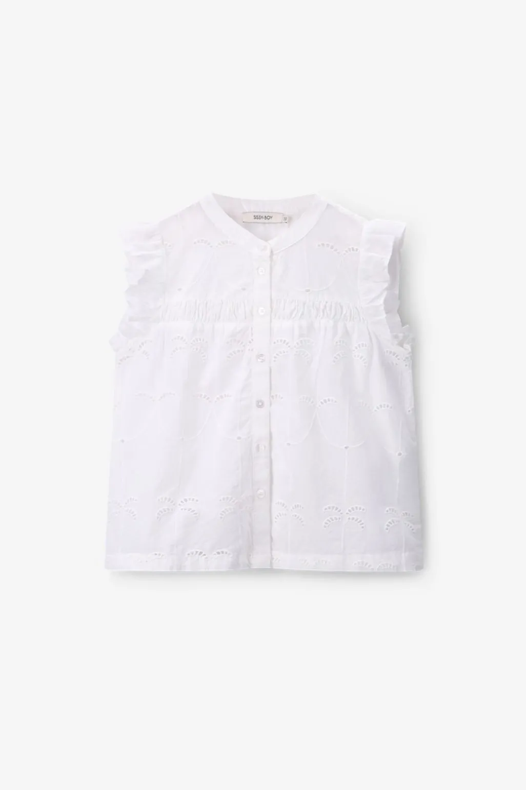 Witte blouse met palmboom print