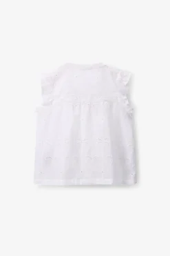 Witte blouse met palmboom print