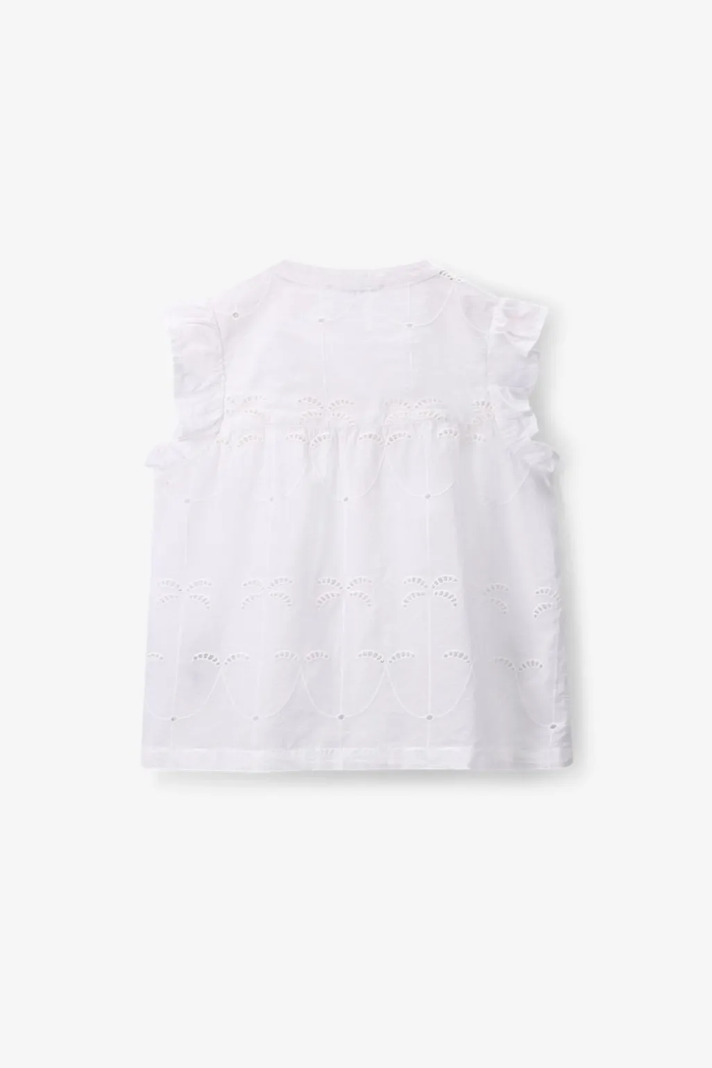 Witte blouse met palmboom print