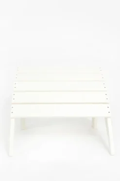 Witte fanback chair voetenbankje