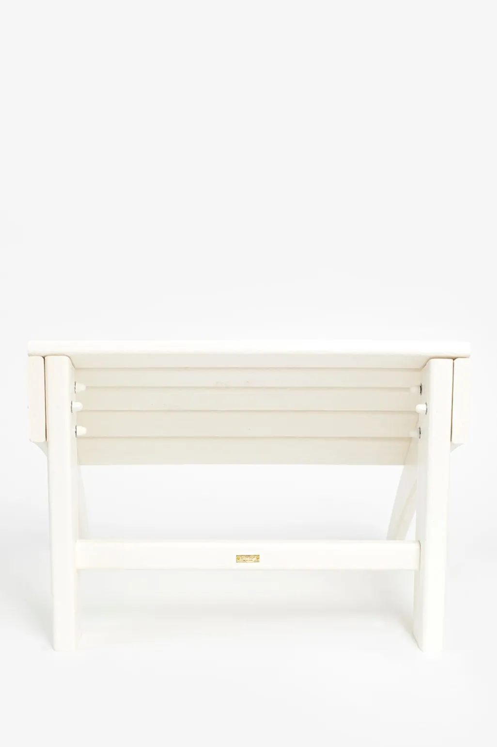 Witte fanback chair voetenbankje