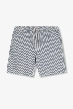Witte gestreepte short