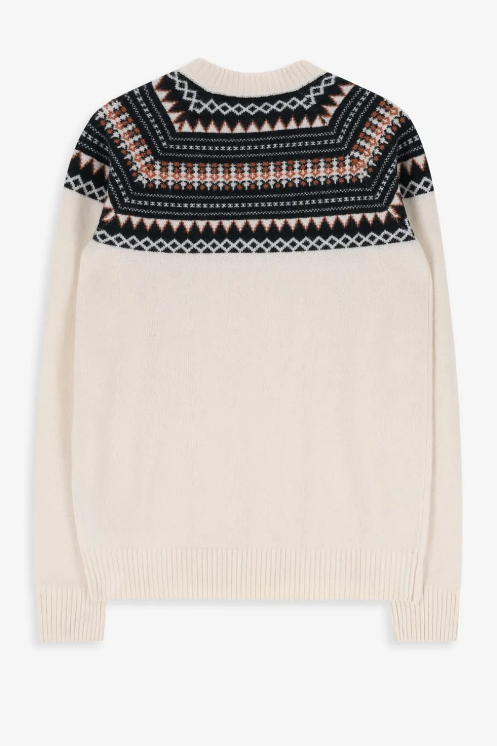 Witte jacquard trui